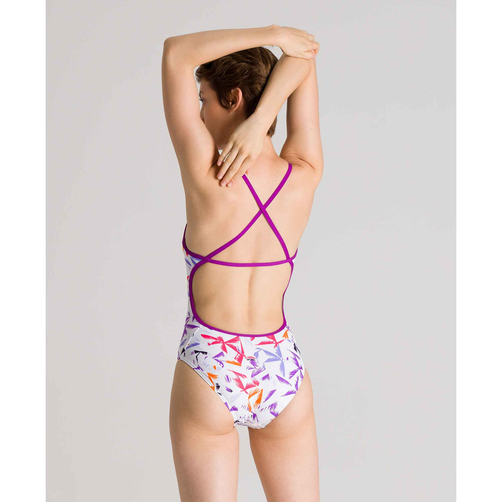 Women's Multicolor Palms Accellerate Back One Piece